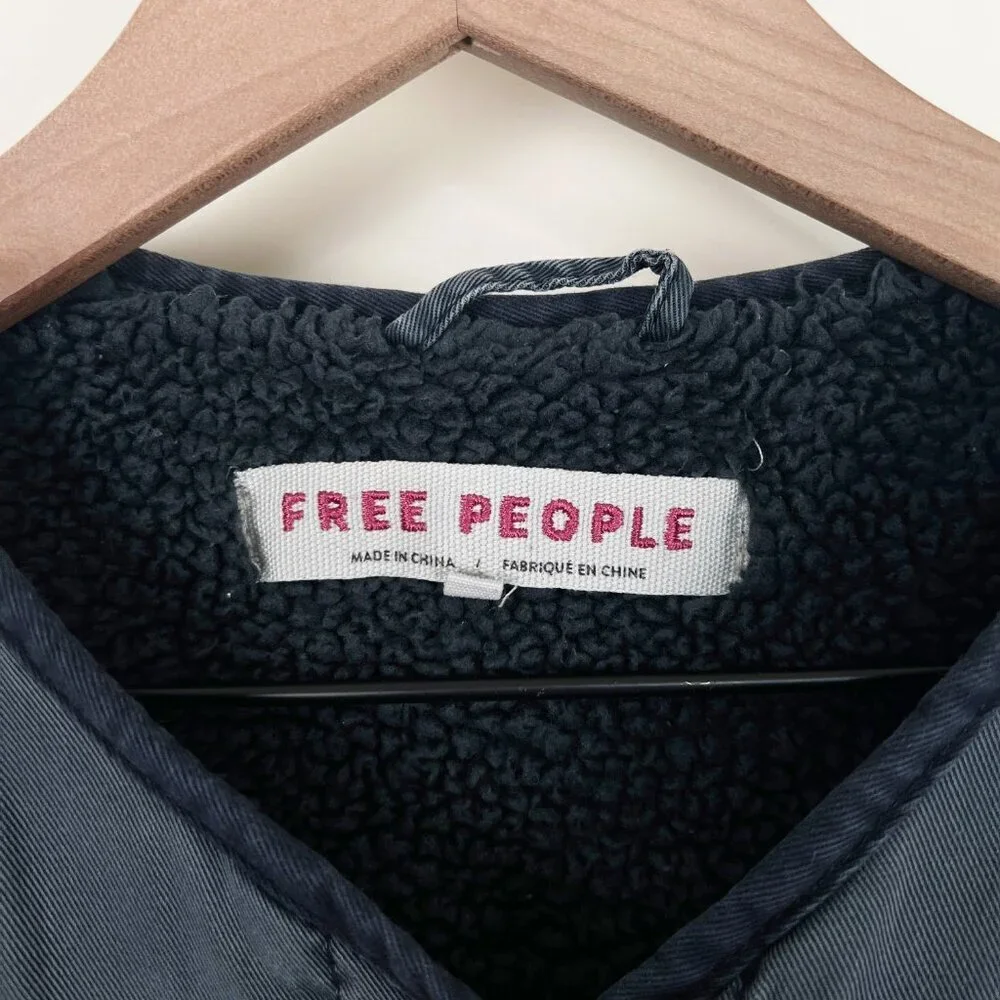 Free People Reversible Ivy Jacket Coat Shearling Oversized Slouchy Fall Winter - Picture 6 of 16